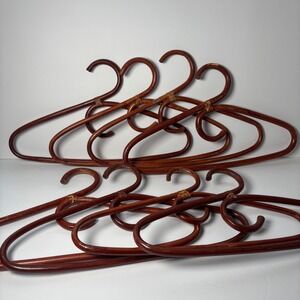 Vintage Rattan Hangers Set of 8 Brown Mahogany Boho MCM Philippines